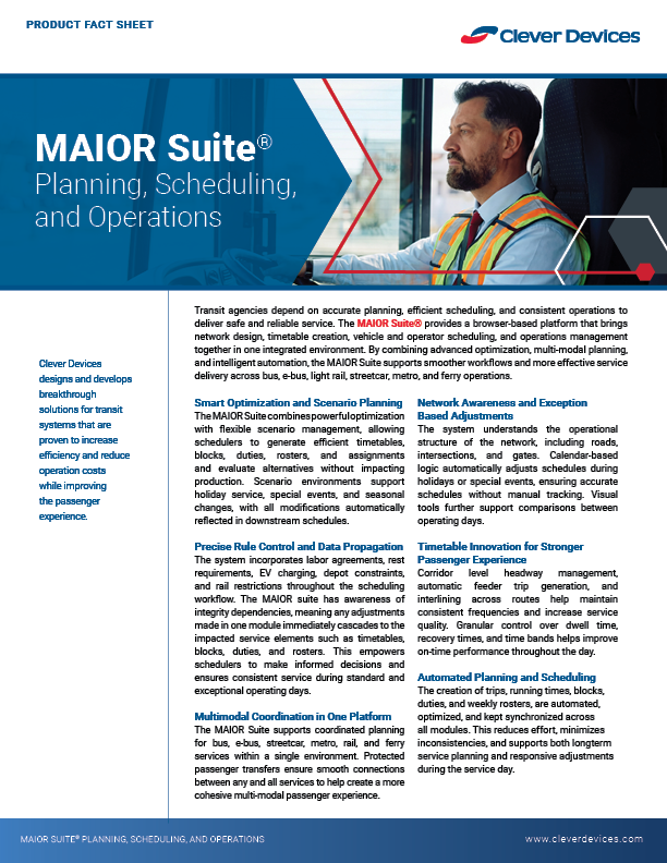 MAIOR Suite - Planning, Scheduling, and Operations 4.2.26